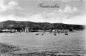 VISTA DESDE BIDASOA DE LA MARINA: MIRAMAR. PUERTO: MALECÓN. HOTEL PEÑÓN. BARCAS