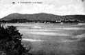 VISTA DE HONDARRIBIA DESDE HENDAIA: BIDASOA. PUNTAL. COLEGIO HIJAS DE LA CRUZ. CASTILLO. IGLESIA (1942 ?)