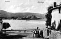 HENDAIA: GENTE. AL FONDO HONDARRIBIA. BIDASOA. CAÑONERA MAC MAHON. BARRIO DE LA LONJA.
