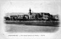 VISTA GENERAL DE HONDARRIBIA: IGLESIA. CASTILLO. TOMA DESDE EL RÍO BIDASOA