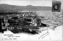 VISTA DE LA MARINA. MIRAMAR. CARPAS EN LA PLAYA. PUERTO. BARCOS. H.PEÑÓN. MALECÓN. (1907)